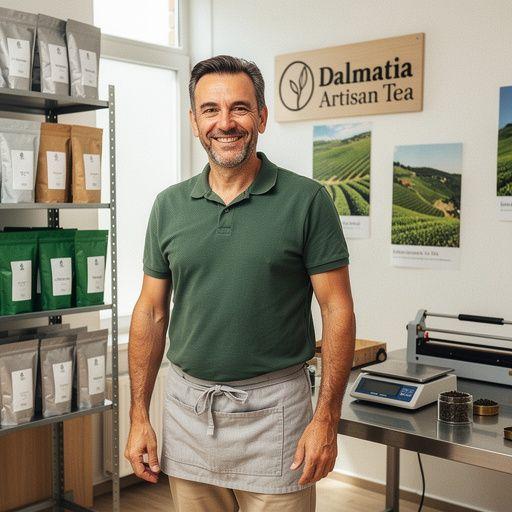 Zbirka čajeva s oznakama koje ističu tradicionalne hrvatske okuse.